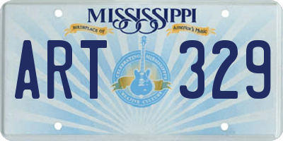 MS license plate ART329