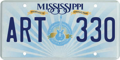 MS license plate ART330