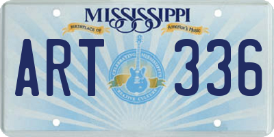 MS license plate ART336
