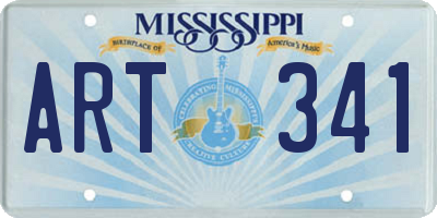 MS license plate ART341