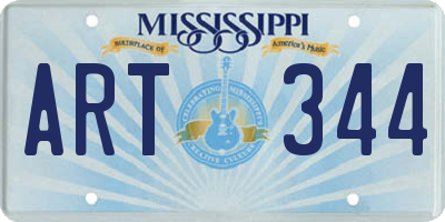MS license plate ART344