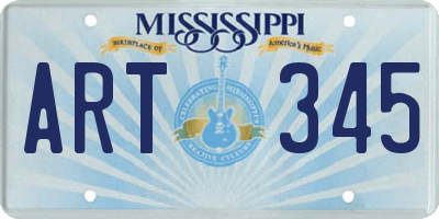 MS license plate ART345