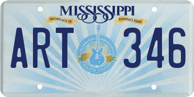 MS license plate ART346