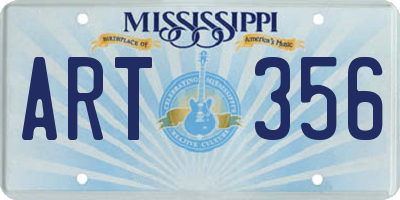 MS license plate ART356