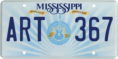 MS license plate ART367