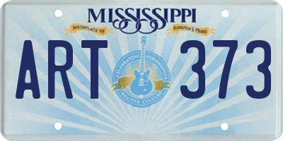 MS license plate ART373