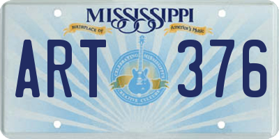 MS license plate ART376