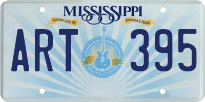 MS license plate ART395
