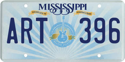 MS license plate ART396