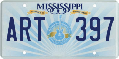 MS license plate ART397