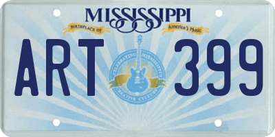 MS license plate ART399