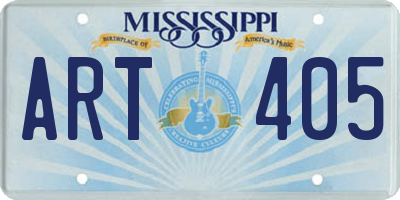 MS license plate ART405