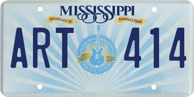 MS license plate ART414
