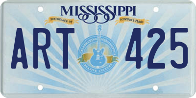 MS license plate ART425