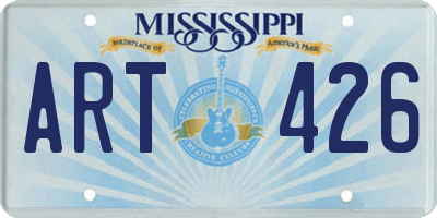 MS license plate ART426