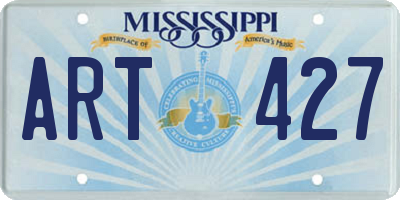 MS license plate ART427