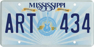 MS license plate ART434