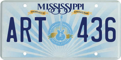 MS license plate ART436