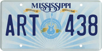 MS license plate ART438
