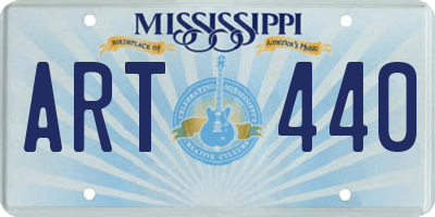 MS license plate ART440