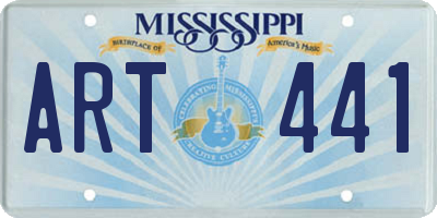 MS license plate ART441