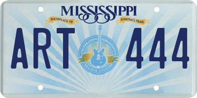 MS license plate ART444