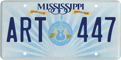 MS license plate ART447