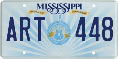 MS license plate ART448