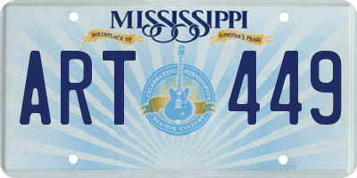MS license plate ART449