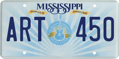 MS license plate ART450
