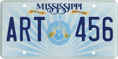 MS license plate ART456