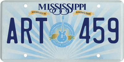 MS license plate ART459