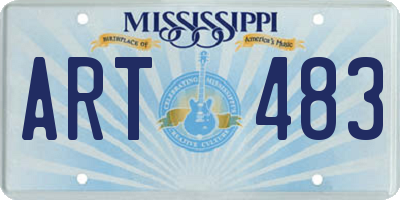 MS license plate ART483