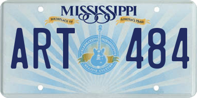 MS license plate ART484