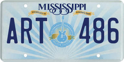 MS license plate ART486