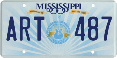 MS license plate ART487