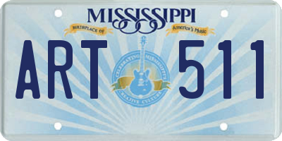 MS license plate ART511