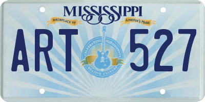 MS license plate ART527