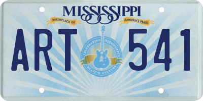 MS license plate ART541