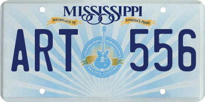MS license plate ART556