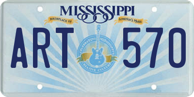 MS license plate ART570