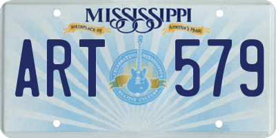 MS license plate ART579