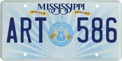 MS license plate ART586