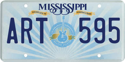 MS license plate ART595