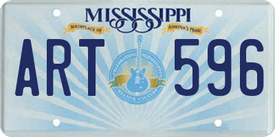 MS license plate ART596
