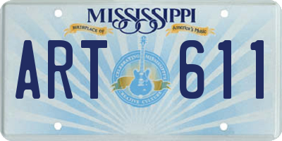 MS license plate ART611