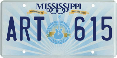 MS license plate ART615