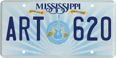 MS license plate ART620