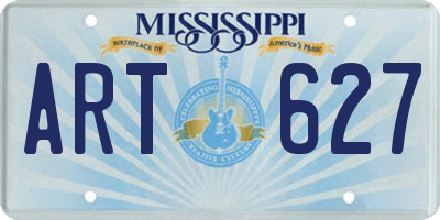 MS license plate ART627