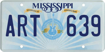 MS license plate ART639